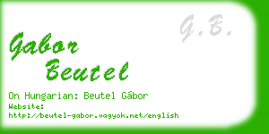 gabor beutel business card